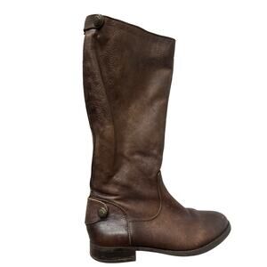 Arturo Chiang Brown Leather Riding Boots Knee-High Back Zip Women’s 8.5M
